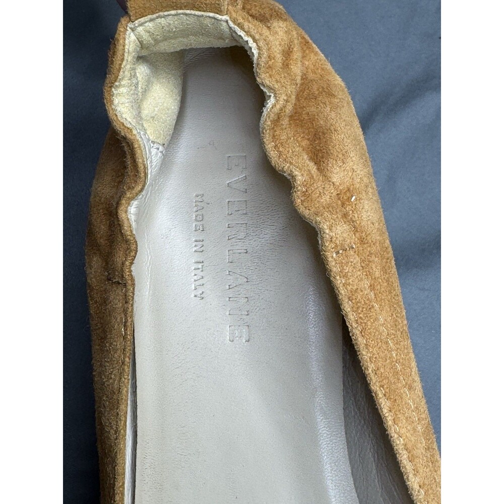 Everlane Women's Day Heels Pumps Brown Round Toe Suede Block Made In Italy Sz 6 - Picture 8 of 14